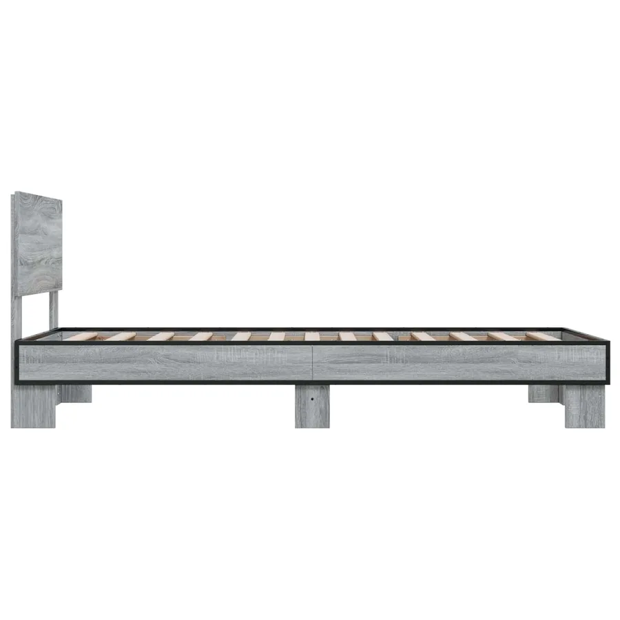 Cadre de lit avec tête de lit Sonoma gris 80 x 200 cm - 5
