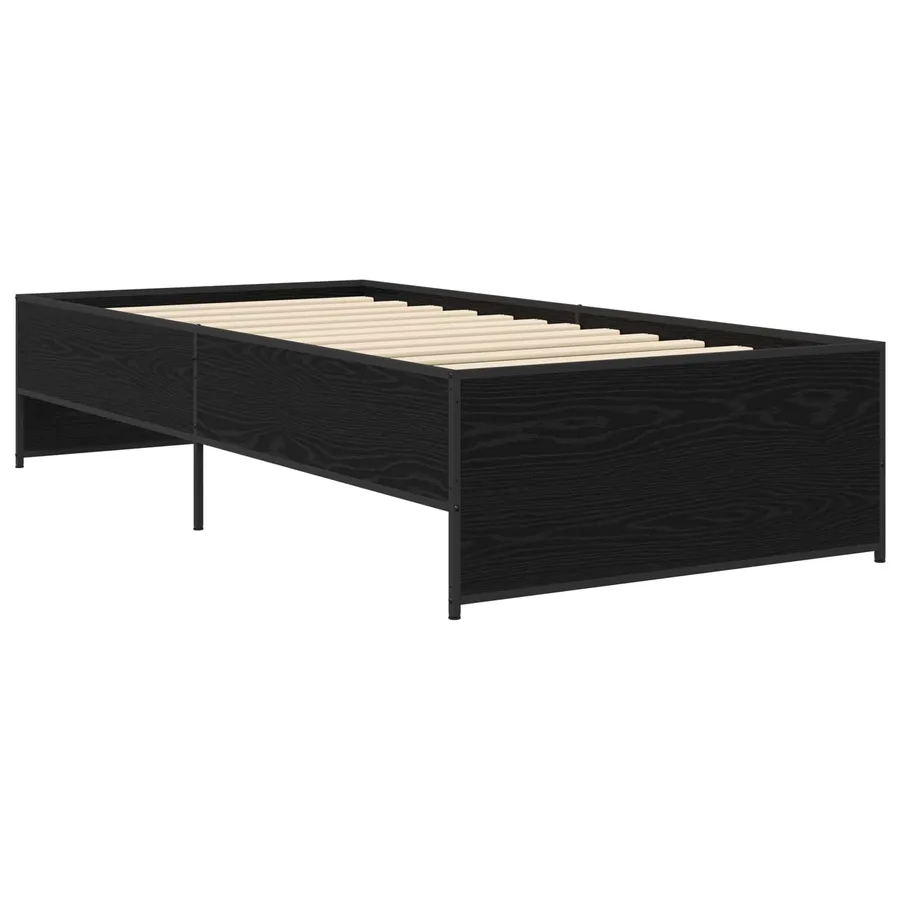 Cadre de lit Chêne noir 80 x 200 cm Bois d'ingénierie - 2