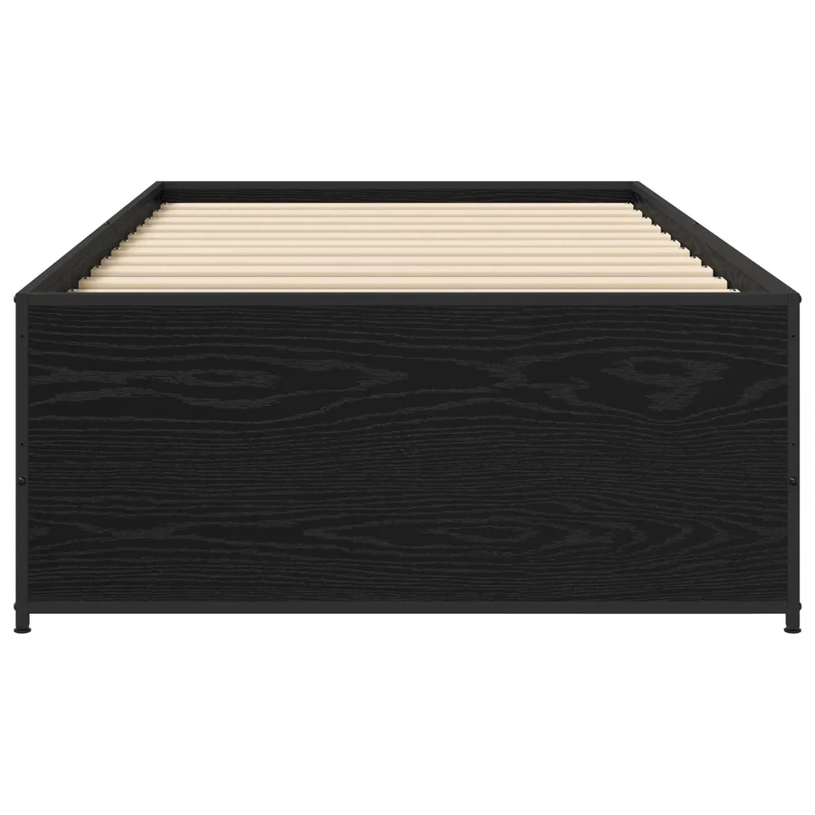 Cadre de lit Chêne noir 80 x 200 cm Bois d'ingénierie - 3