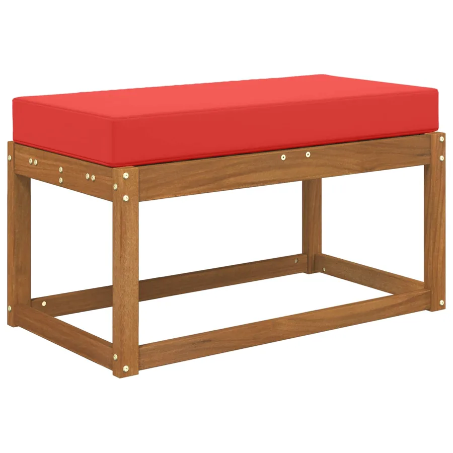 Coussin de Siège d'Extérieur Rouge 80 x 40 x 8 cm - 3
