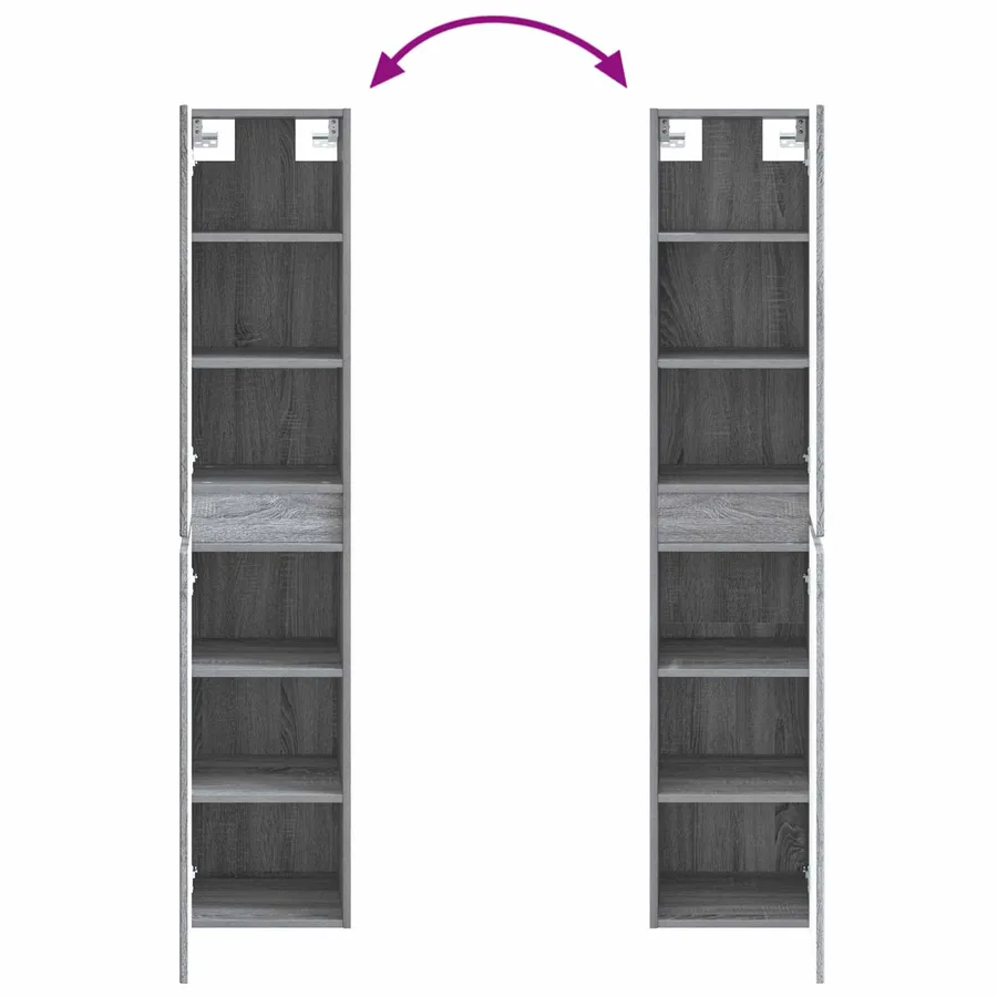 Ensemble d'armoire de salle de bain 5 pcs Sonoma gris - 13