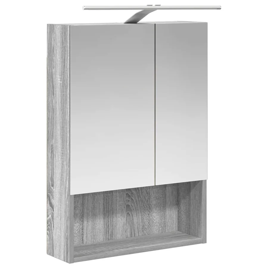 Ensemble d'armoire de salle de bain 5 pcs Sonoma gris - 5