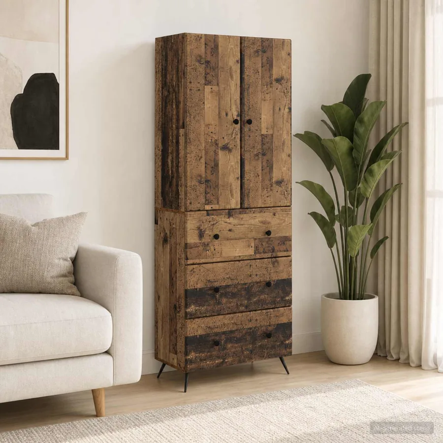 Ensemble de Meubles 2 pcs Bois ancien 66 x 34,5 x 90 cm