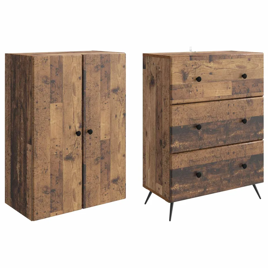 Ensemble de Meubles 2 pcs Bois ancien 66 x 34,5 x 90 cm - 4