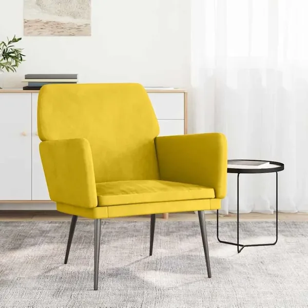 Fauteuil Jaune 62x79x79 cm Velours
