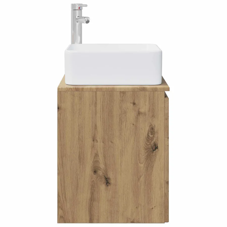 Vanité de lavabo mural Chêne artisanal 49,5 x 41 x 63 cm - 4