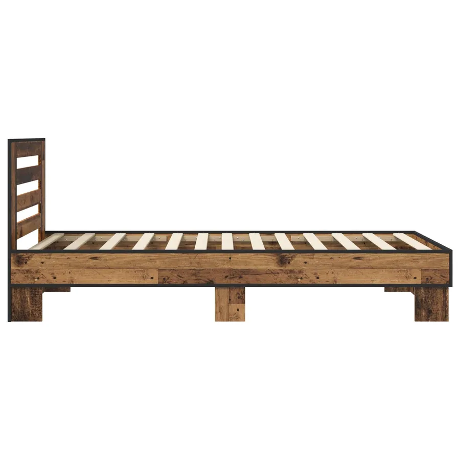 Cadre de lit avec tête de lit Bois ancien 80 x 200 cm - 4