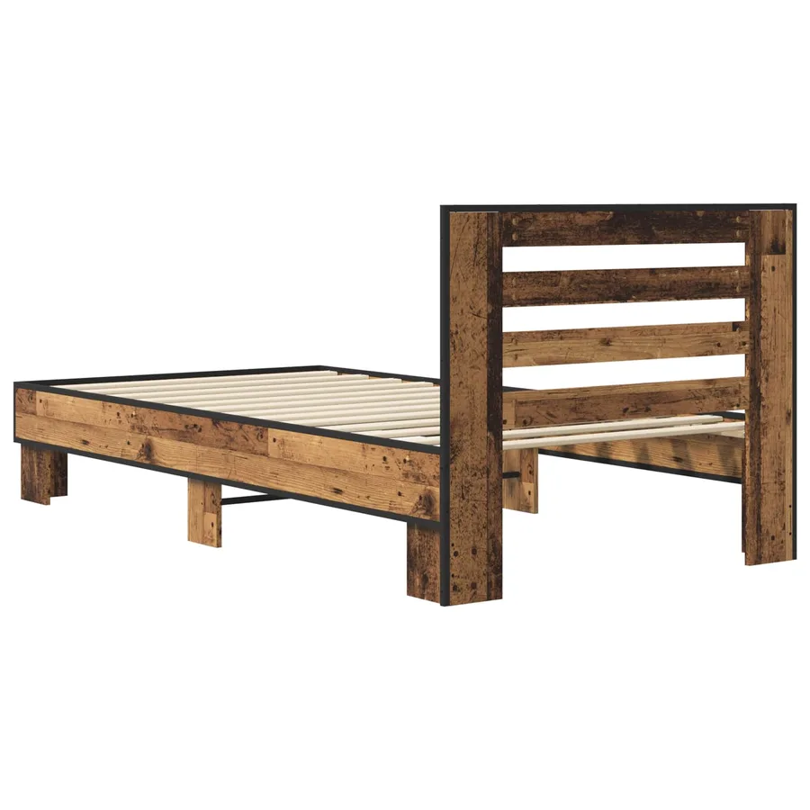 Cadre de lit avec tête de lit Bois ancien 80 x 200 cm - 5