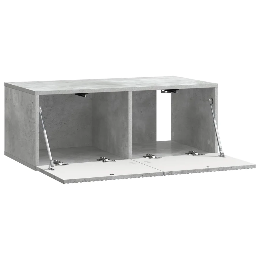 Meuble TV mural Gris béton 78,5 x 41 x 30 cm Bois d'ingénierie - 5