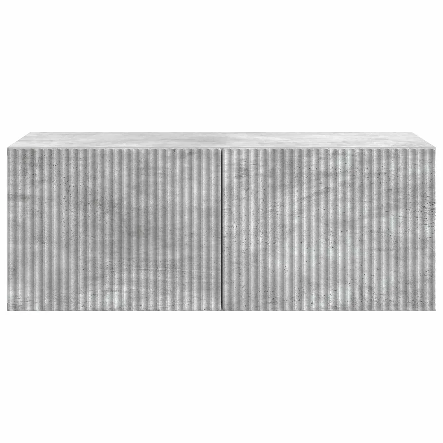 Meuble TV mural Gris béton 78,5 x 41 x 30 cm Bois d'ingénierie - 6