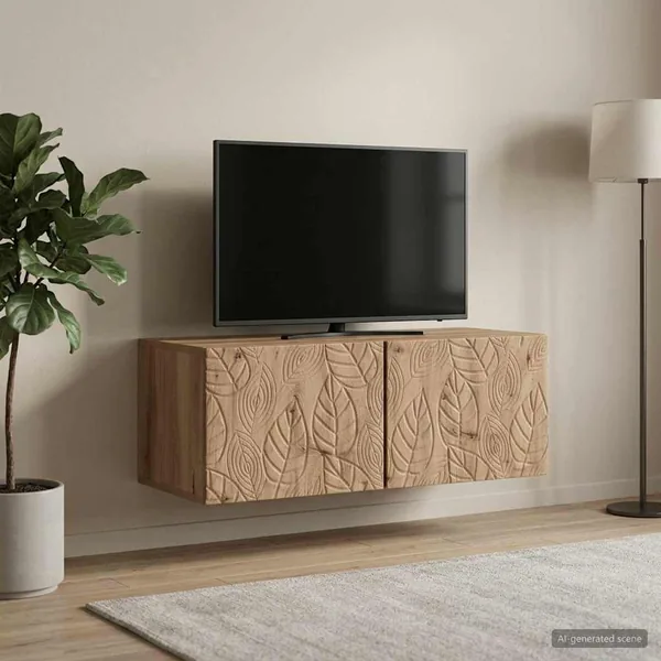 Meuble TV mural 78,5 x 31 cm Chêne artisanal Bois d'ingénierie