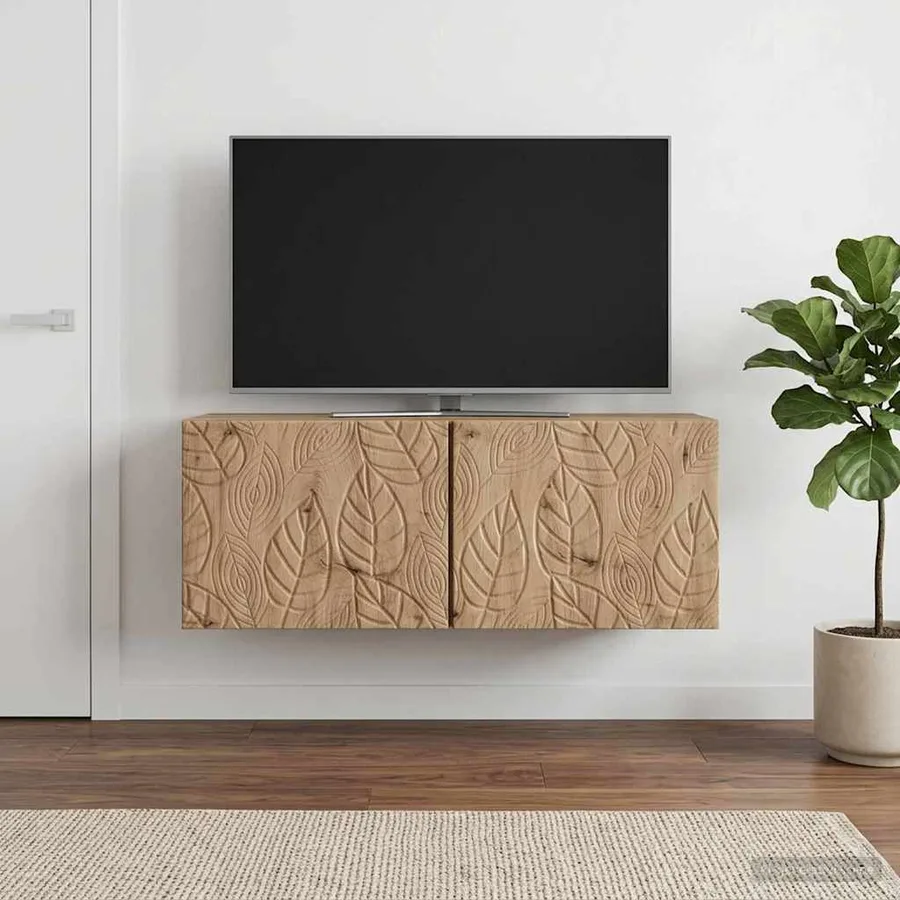 Meuble TV mural 78,5 x 31 cm Chêne artisanal Bois d'ingénierie - 3
