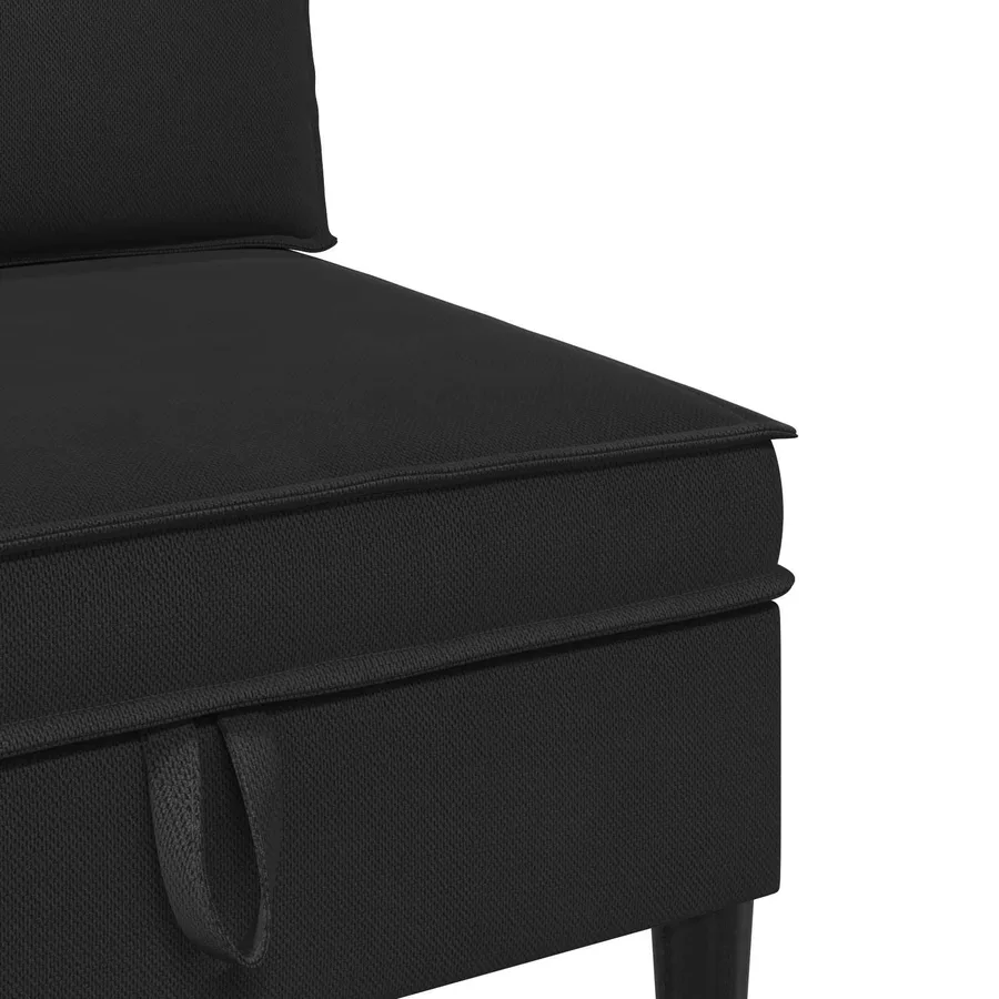 Ensemble de meubles pour le salon 4 pcs Noir Tissu - 9