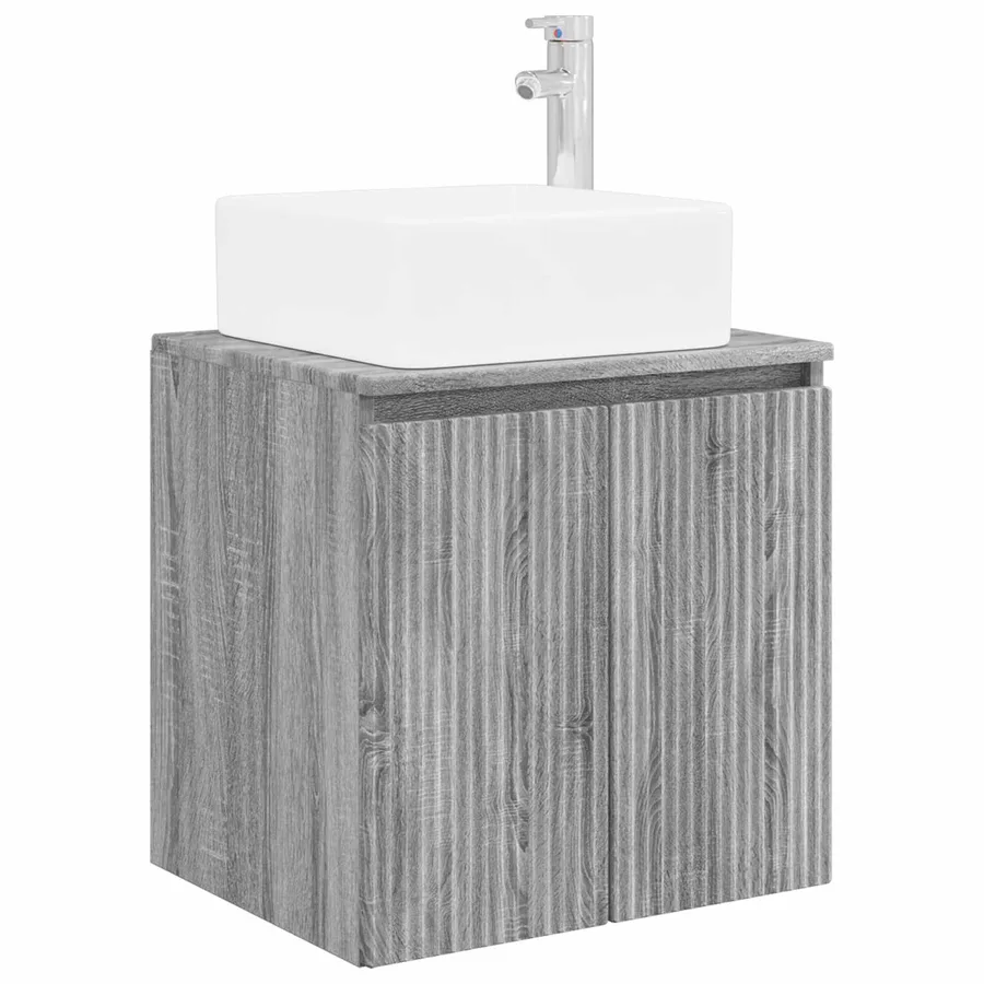 Ensemble d'armoire de salle de bain 4 pcs Sonoma gris - 5