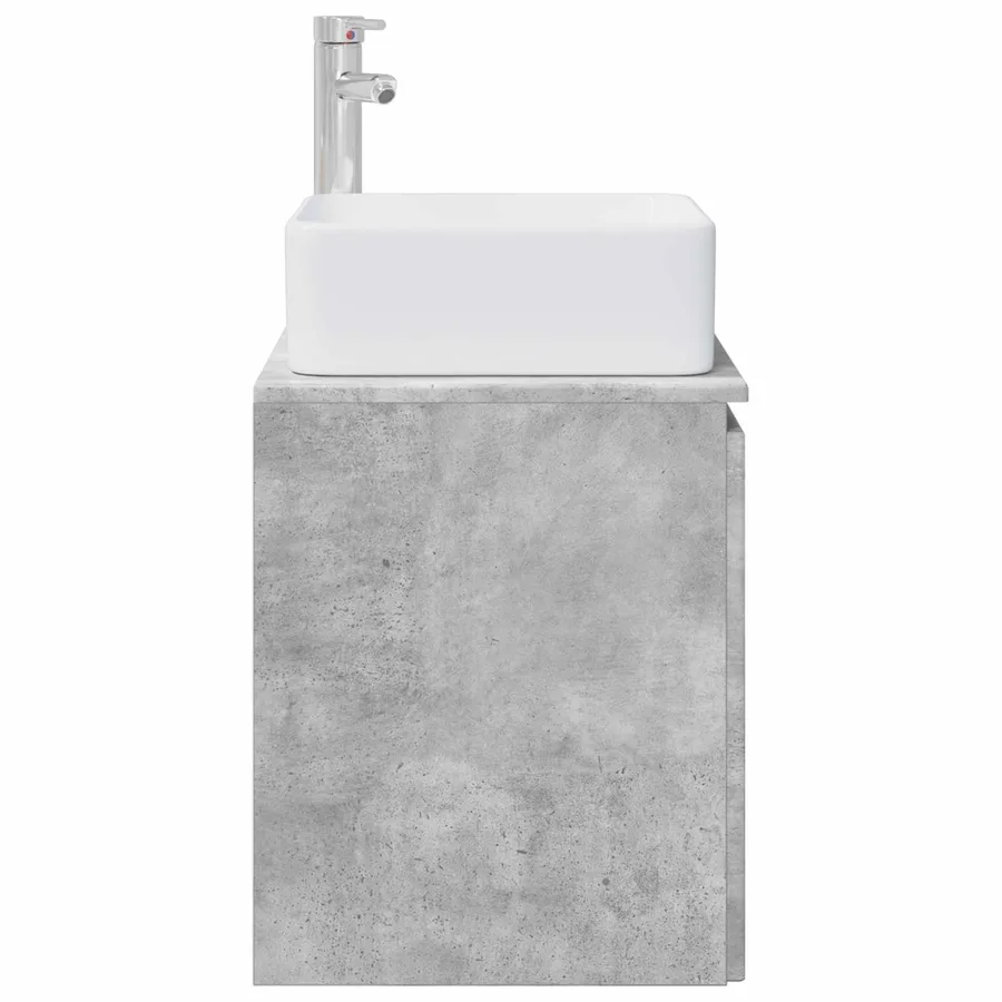 Vanité de lavabo mural Gris béton 49,5 x 41 x 63 cm - 4