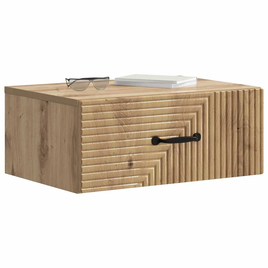 Cabinet de chevet mural 2 pc Chêne artisanal 49 x 34,5 x 20 cm - 3