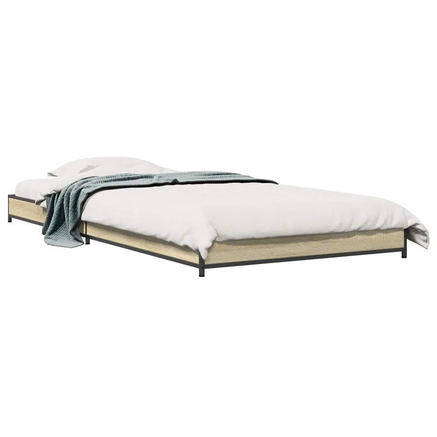 Cadre de lit Chêne Sonoma 80 x 200 cm Bois d'ingénierie - 2
