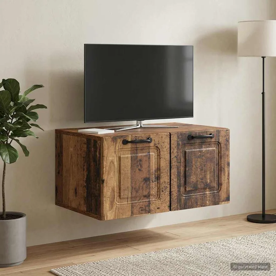 Meuble TV mural Bois ancien 59,5 x 41 x 30 cm Bois d'ingénierie - 4