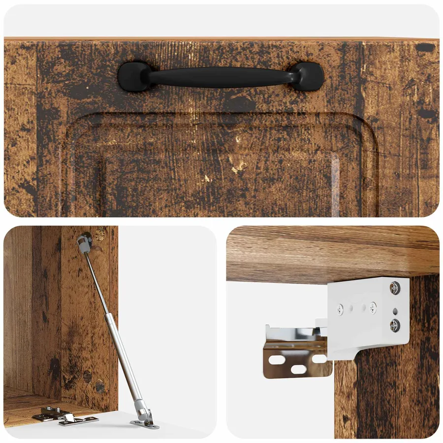 Meuble TV mural Bois ancien 59,5 x 41 x 30 cm Bois d'ingénierie - 9
