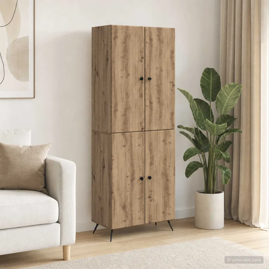 Ensemble de Meubles 2 pc Chêne artisanal Bois d'ingénierie