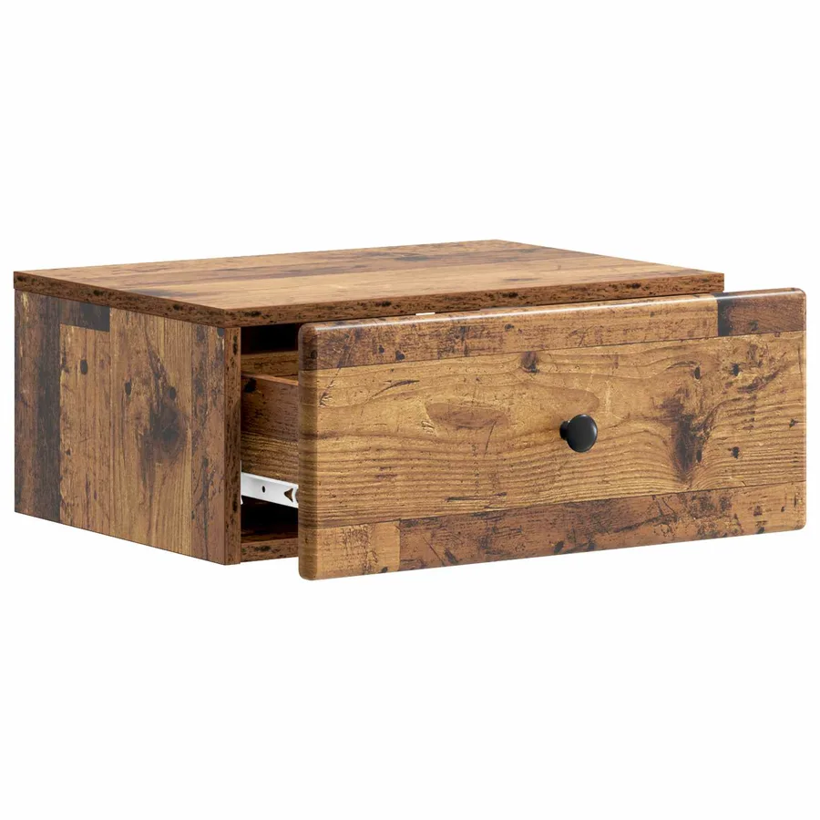 Cabinet de chevet mural Bois ancien 49 x 34,5 x 20 cm - 4