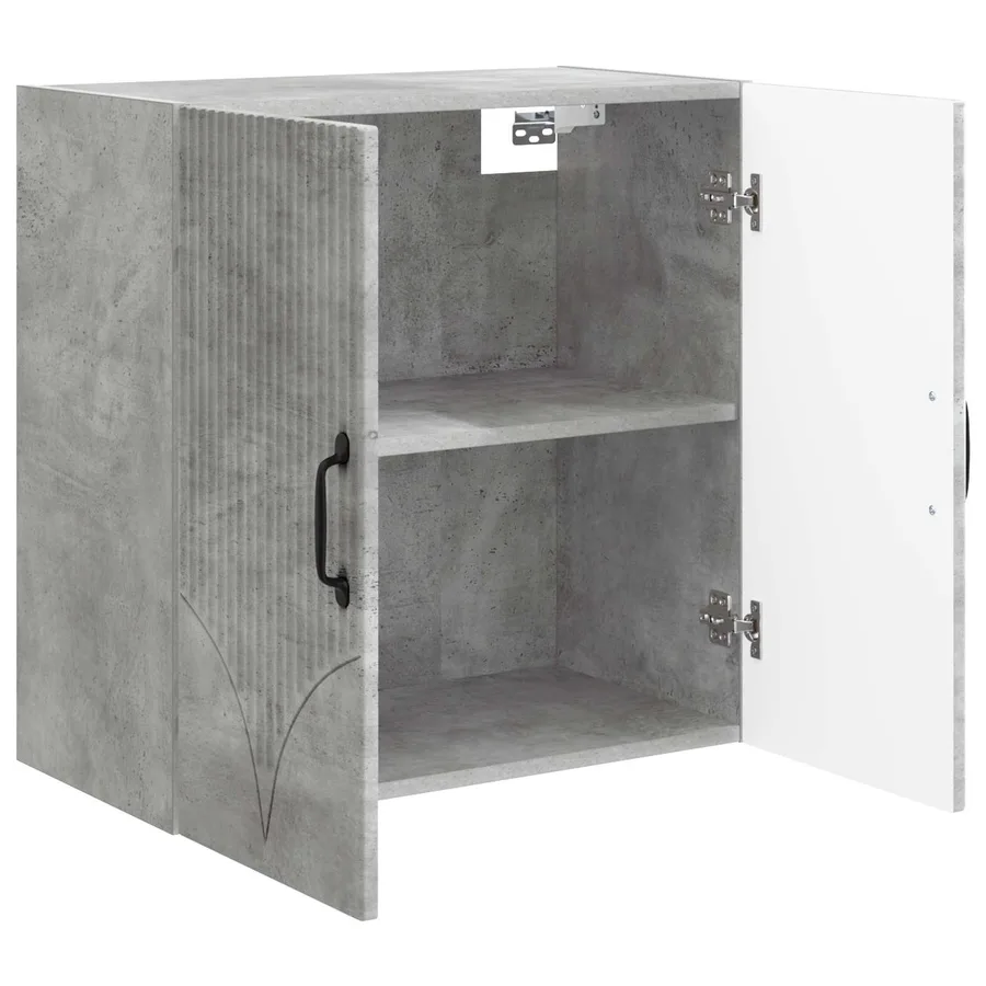 Armoire Murale Gris béton 59 x 31 x 60 cm Bois d'ingénierie - 3