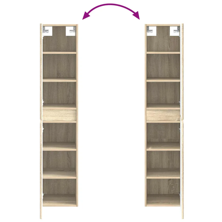 Ensemble d'armoire de salle de bain 5 pcs Chêne Sonoma - 13
