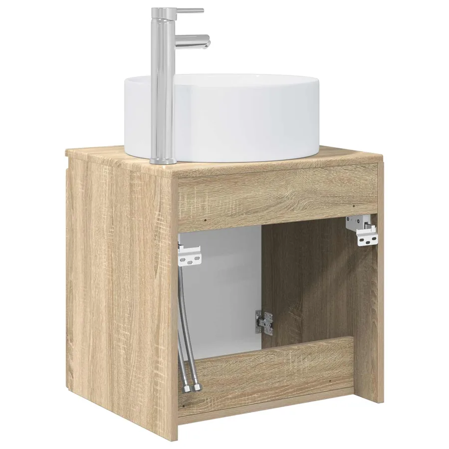 Meuble de lavabo mural Chêne Sonoma 49,5 x 44,5 x 65,5 cm - 5