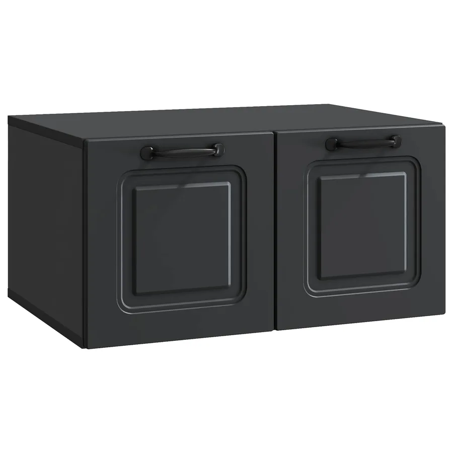Meuble TV mural Noir 59,5 x 41 x 30 cm Bois d'ingénierie - 2