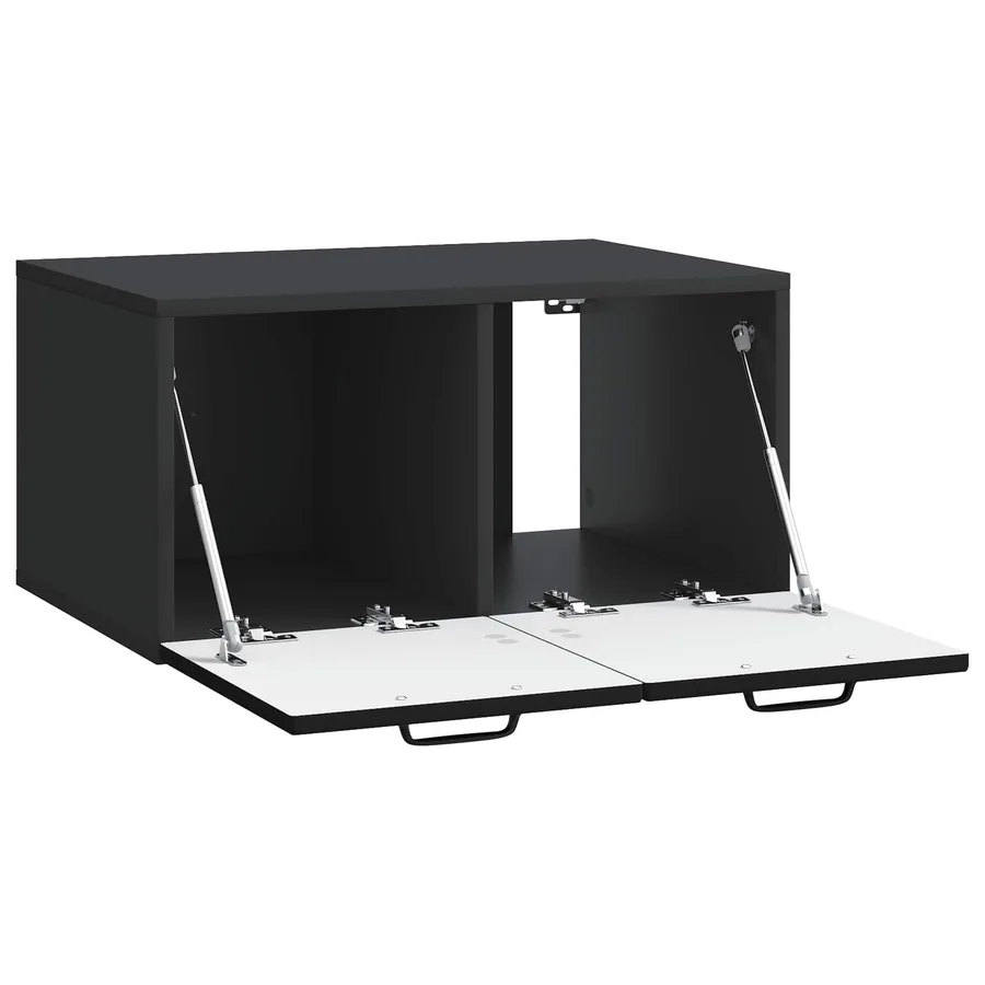 Meuble TV mural Noir 59,5 x 41 x 30 cm Bois d'ingénierie - 5