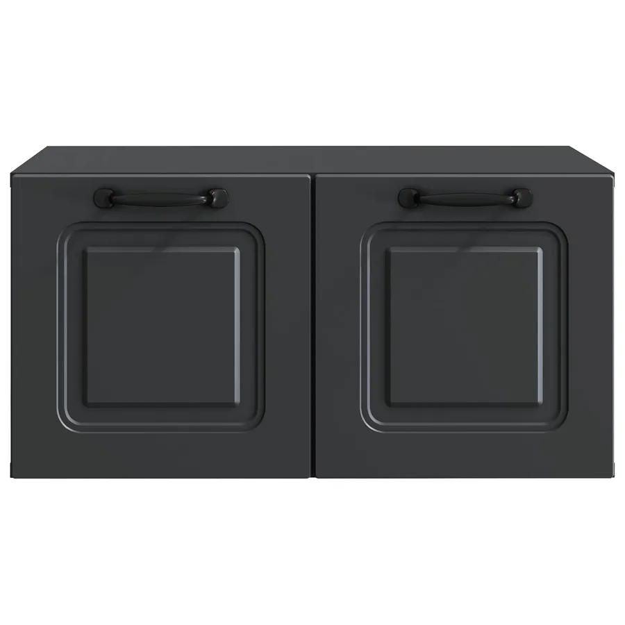 Meuble TV mural Noir 59,5 x 41 x 30 cm Bois d'ingénierie - 6