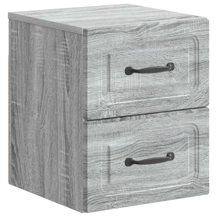 Cabinet de chevet mural 2 pcs Sonoma gris 34,5 x 33 x 40 cm - 5