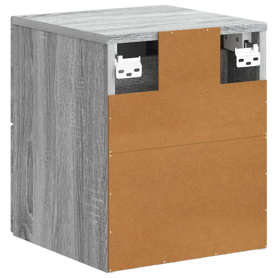 Cabinet de chevet mural 2 pcs Sonoma gris 34,5 x 33 x 40 cm - 9