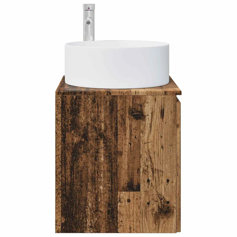 Meuble de lavabo mural Bois ancien 49,5 x 44,5 x 65,5 cm - 4
