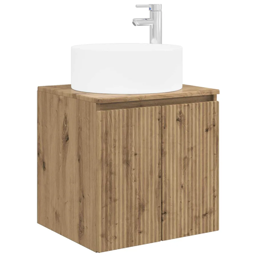 Ensemble d'armoire de salle de bain 4 pc Chêne artisanal - 5