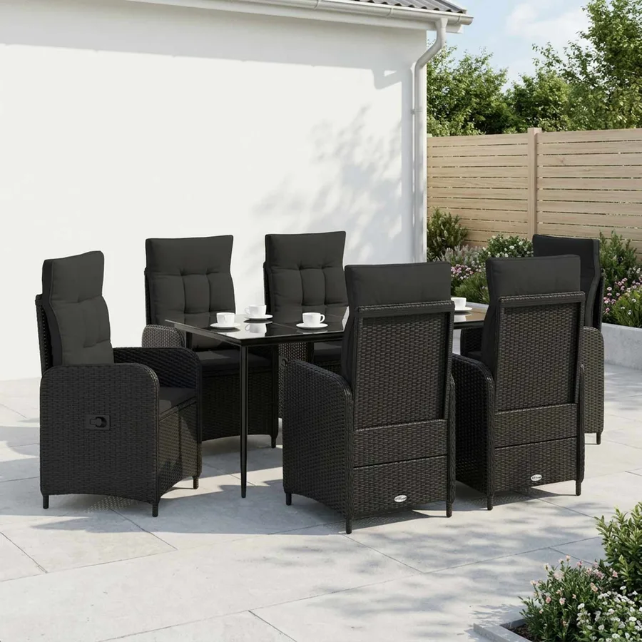 Ensemble de Tables Basses avec coussin avec oreiller 7 pcs - 3