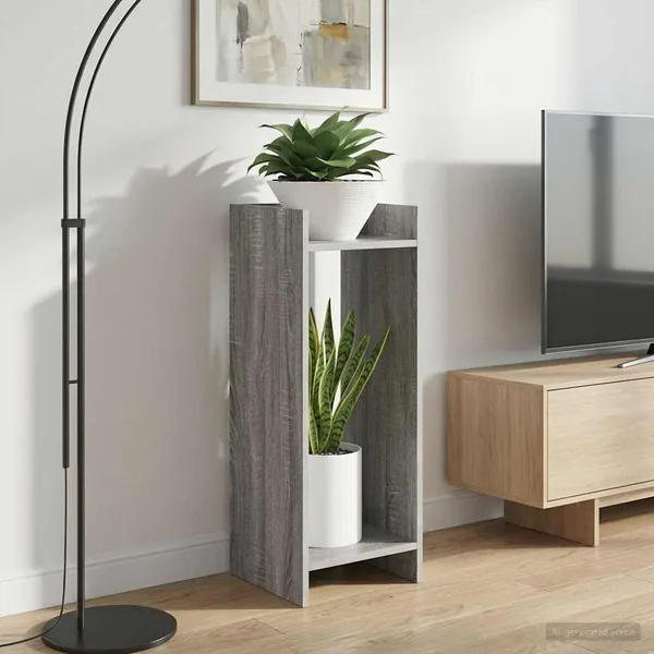 Support de Plante Gris Sonoma 30 x 30 x 80 cm Bois d’ingénierie