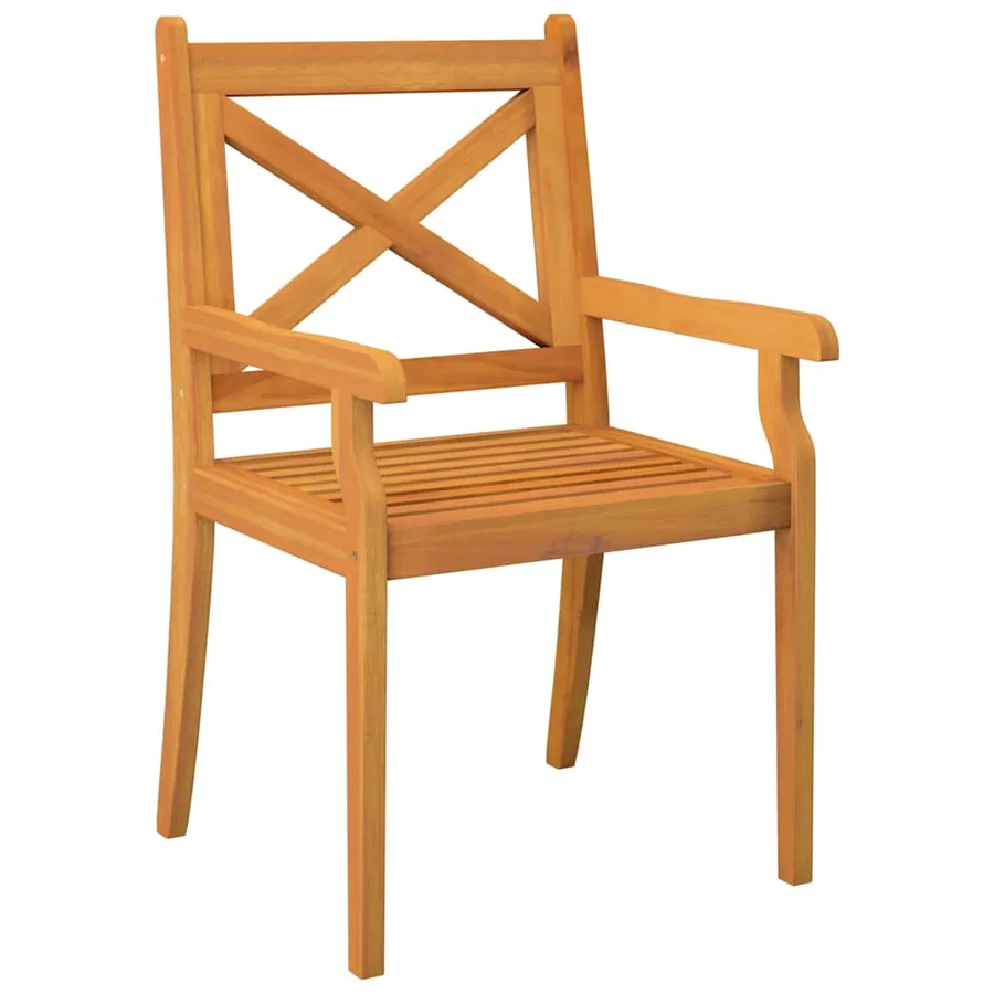 Ensemble à manger de jardin 5 pcs Bois d'acacia solide - 8