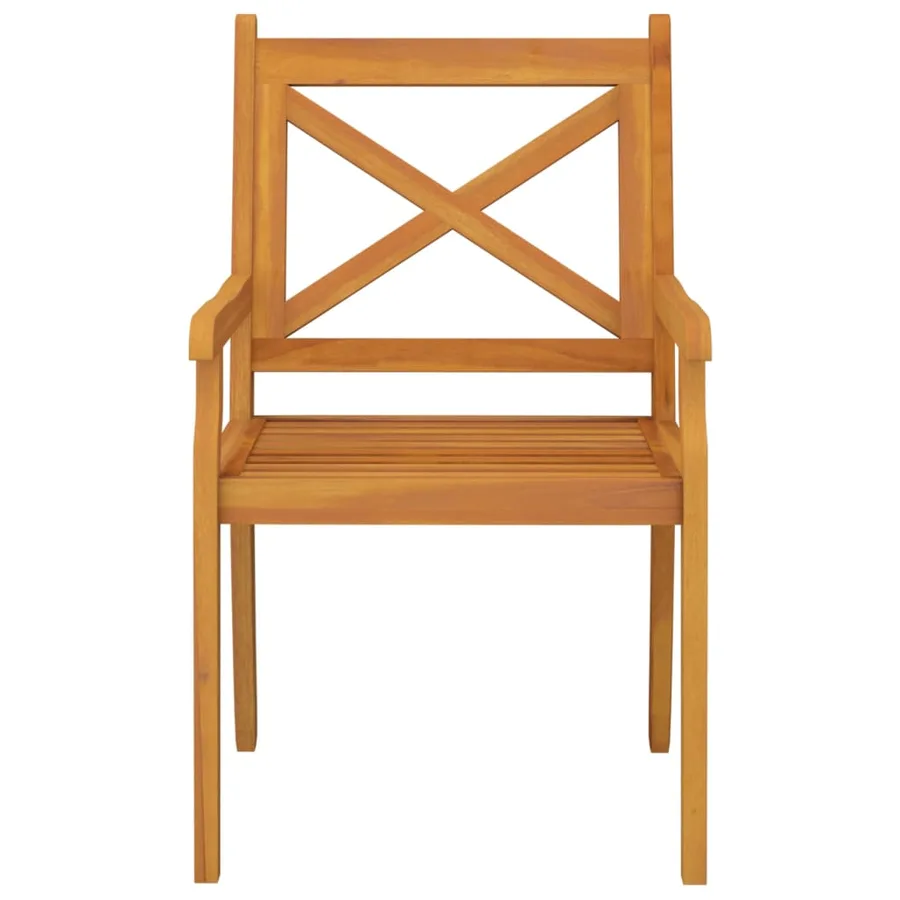 Ensemble à manger de jardin 5 pcs Bois d'acacia solide - 9
