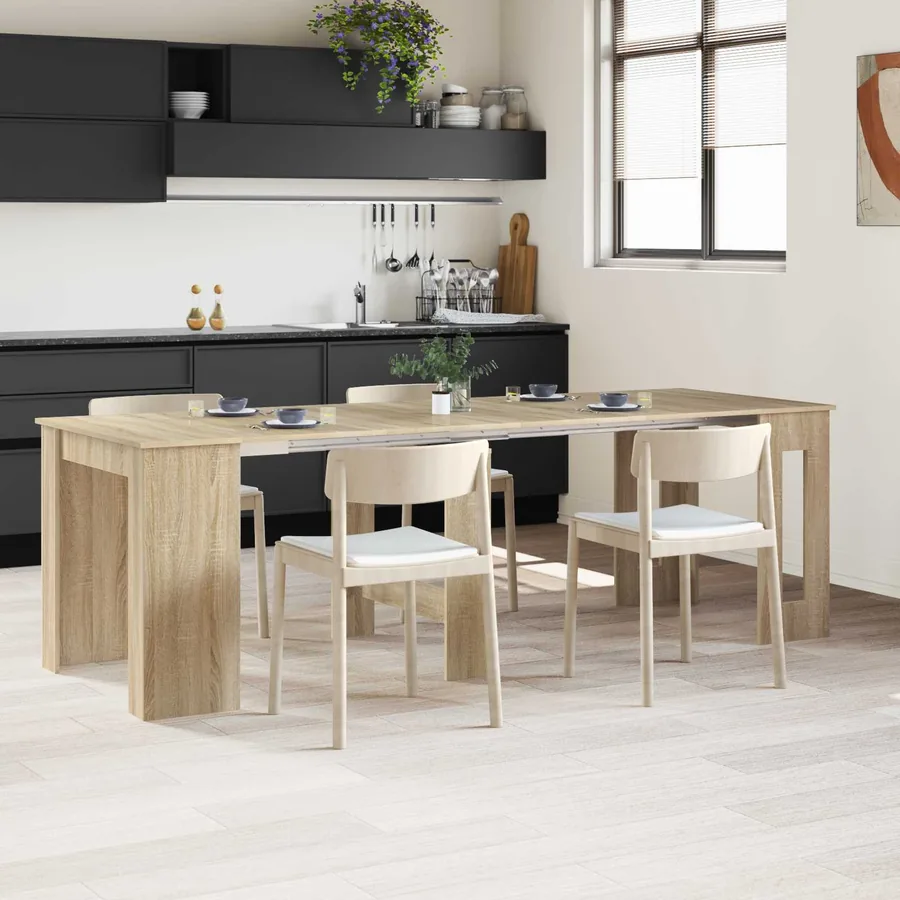 Table à dîner 240 x 85 x 75 cm Bois d'ingénierie Chêne Sonoma