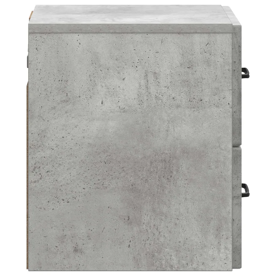Cabinet de chevet mural Gris béton 34,5 x 33 x 40 cm - 6