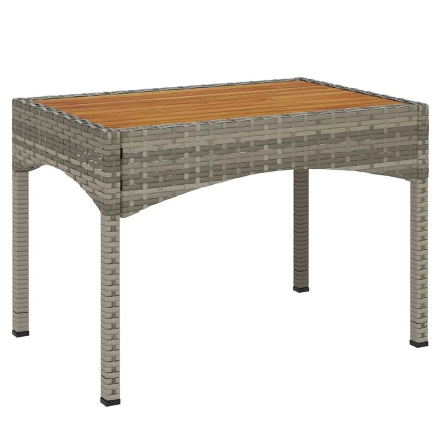Ensemble à manger de jardin 5 pcs coussins gris résine tressée - 10