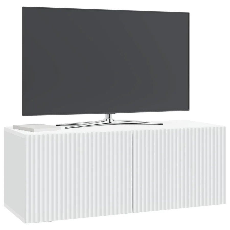 Meuble TV mural Blanc 78,5 x 31 x 30 cm Bois d'ingénierie - 3