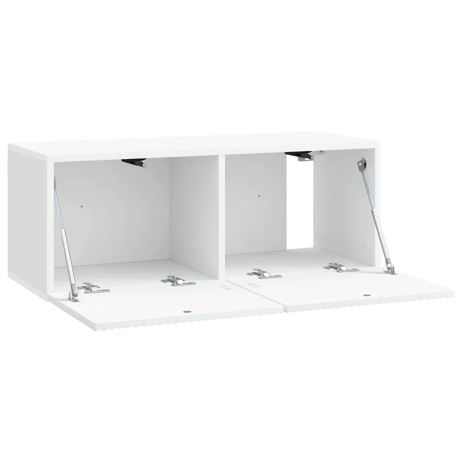 Meuble TV mural Blanc 78,5 x 31 x 30 cm Bois d'ingénierie - 5