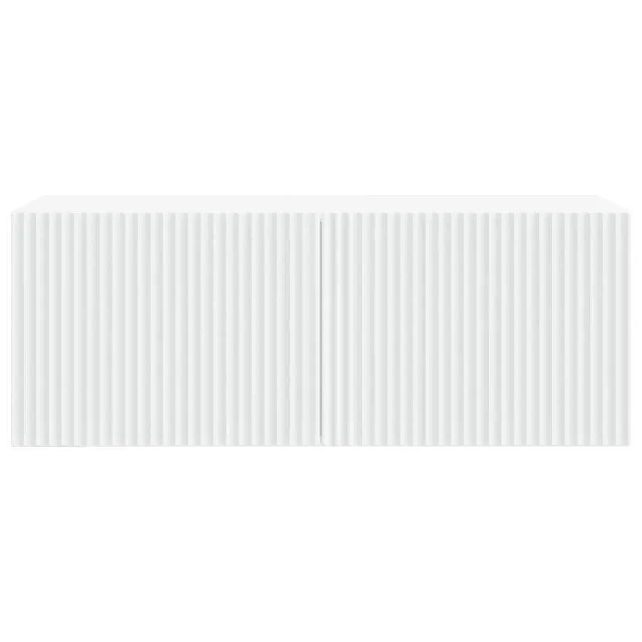 Meuble TV mural Blanc 78,5 x 31 x 30 cm Bois d'ingénierie - 6