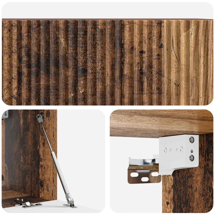 Meuble TV mural Bois ancien 78,5 x 31 x 30 cm Bois d'ingénierie - 9