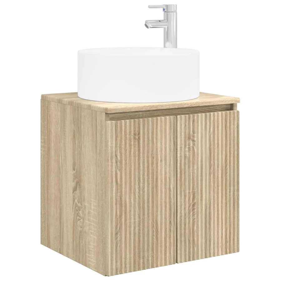 Ensemble d'armoire de salle de bain 5 pcs Chêne Sonoma - 5