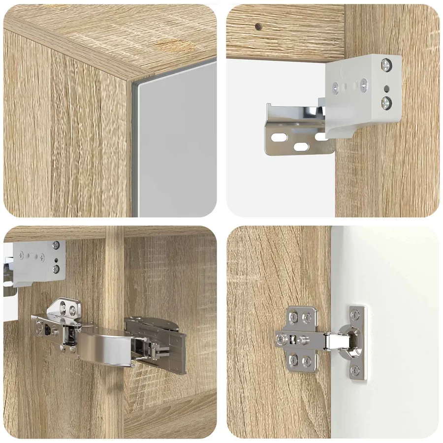 Ensemble d'armoire de salle de bain 5 pcs Chêne Sonoma - 9