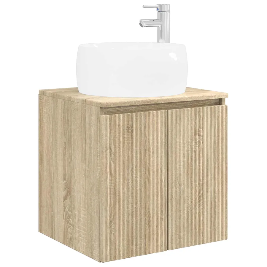 Ensemble d'armoire de salle de bain 5 pcs Chêne Sonoma - 5