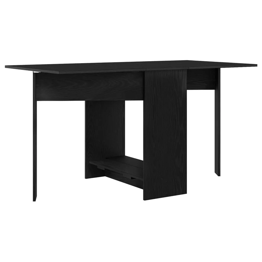 Table à dîner 138 x 70 x 73,5 cm Bois d'ingénierie Chêne noir - 7